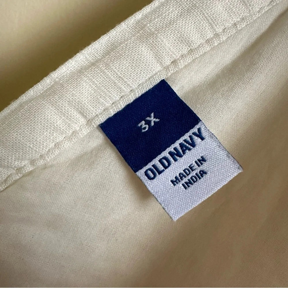 NWT old navy Women’s size 3X Cream Flutter Sleeve Mini Swing Dress Beachy Boho - Picture 6 of 7